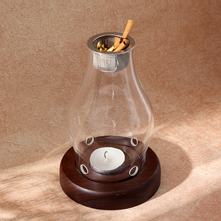【五蕴天香】中式玻璃熏香炉蜡烛灯摆件