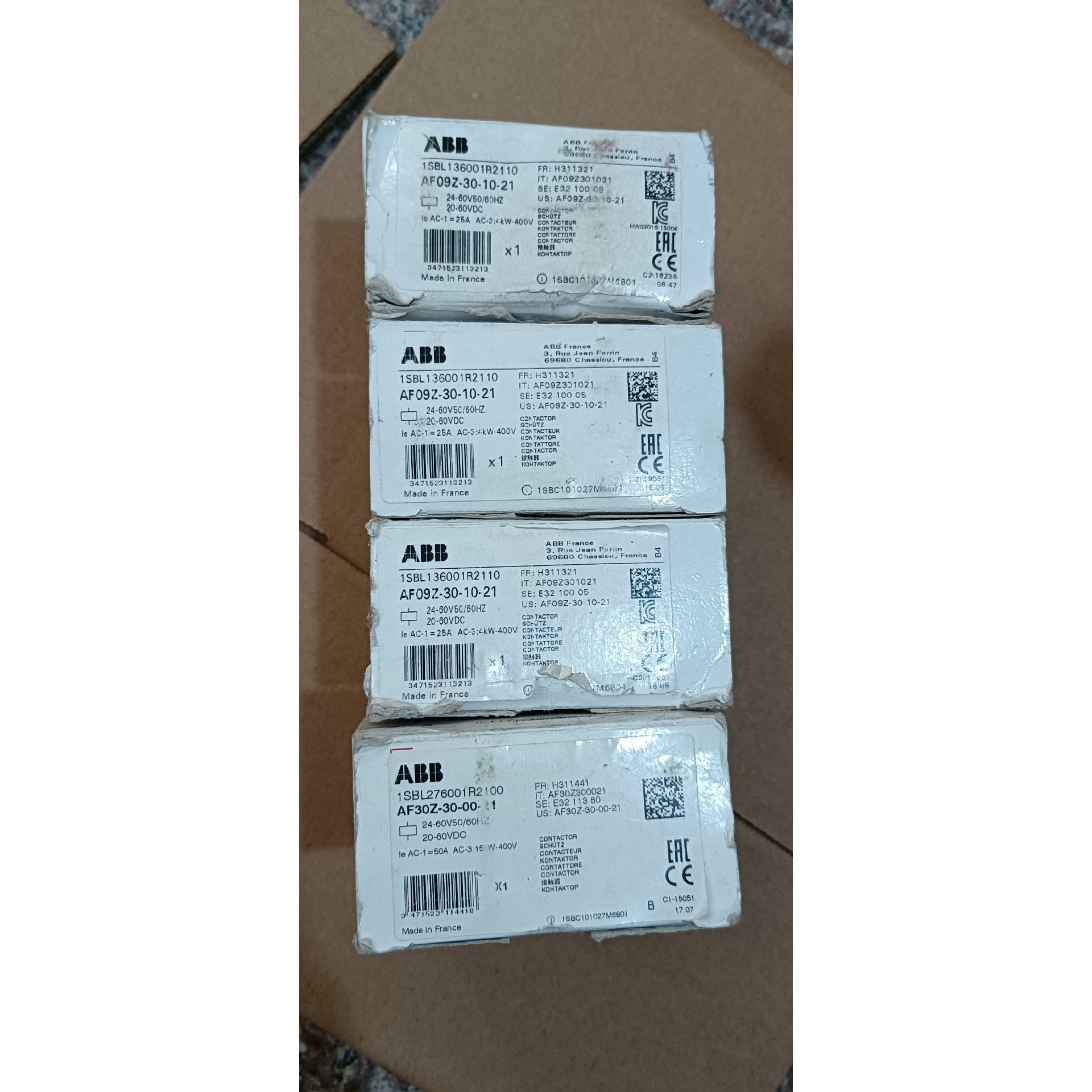 (议价)全新ABB接触器AF09Z-30-10-21有3只,AF30询价