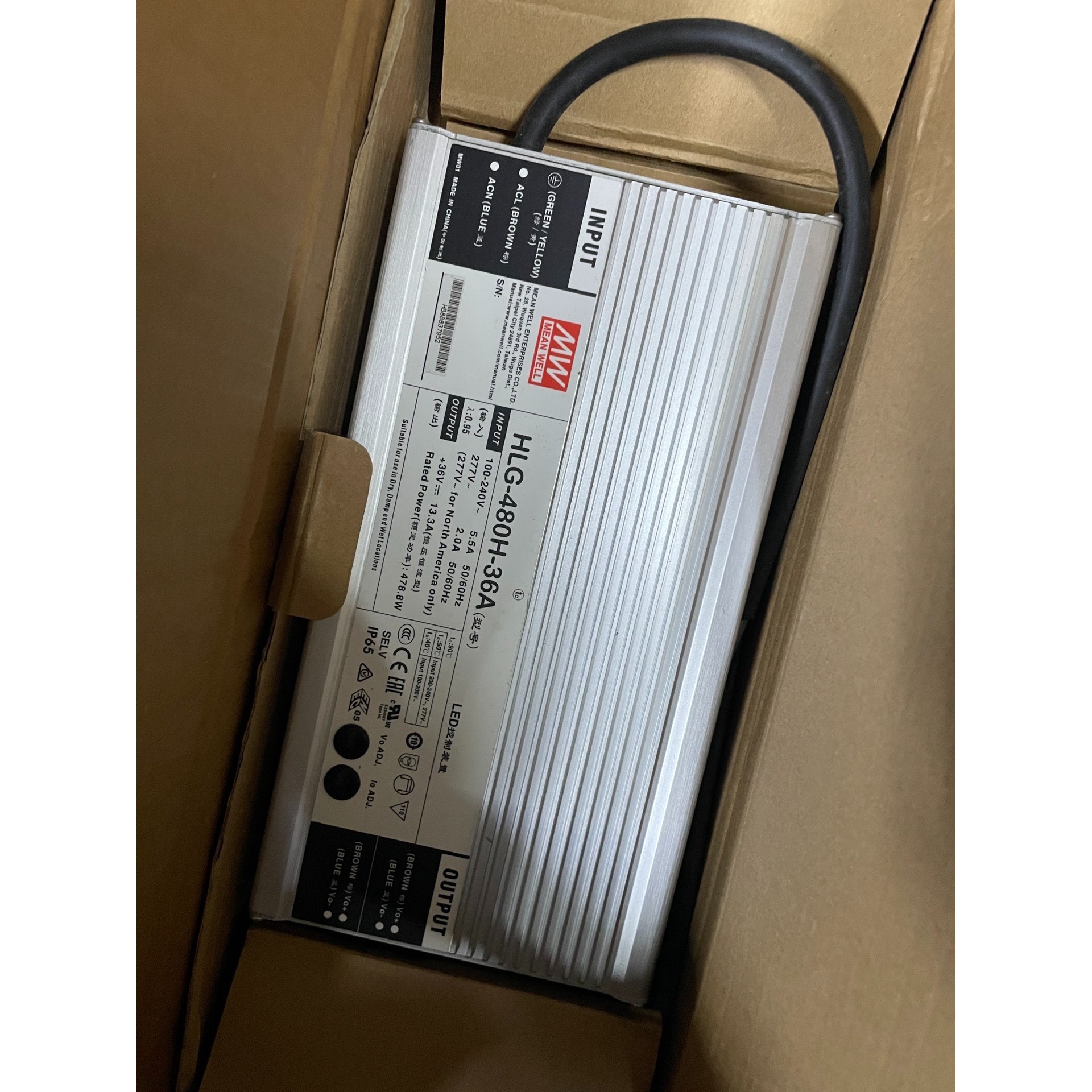 (议价)HLG-480H-36A明纬防水LED电源 保证全新正品 有询价