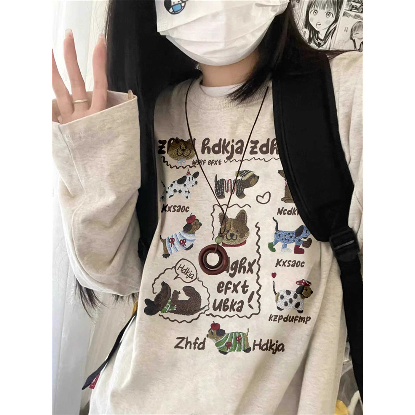 新款秋冬纯棉长袖t恤女小个子