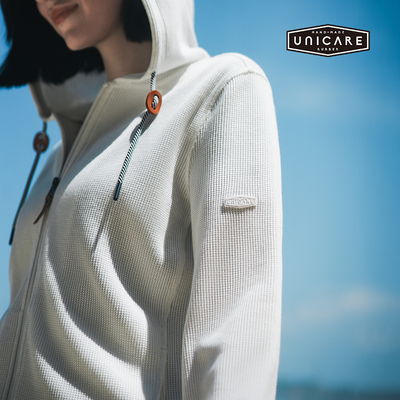 UNICARE新款户外运动休闲卫衣女 宽松连帽开衫拉链外套上衣2025