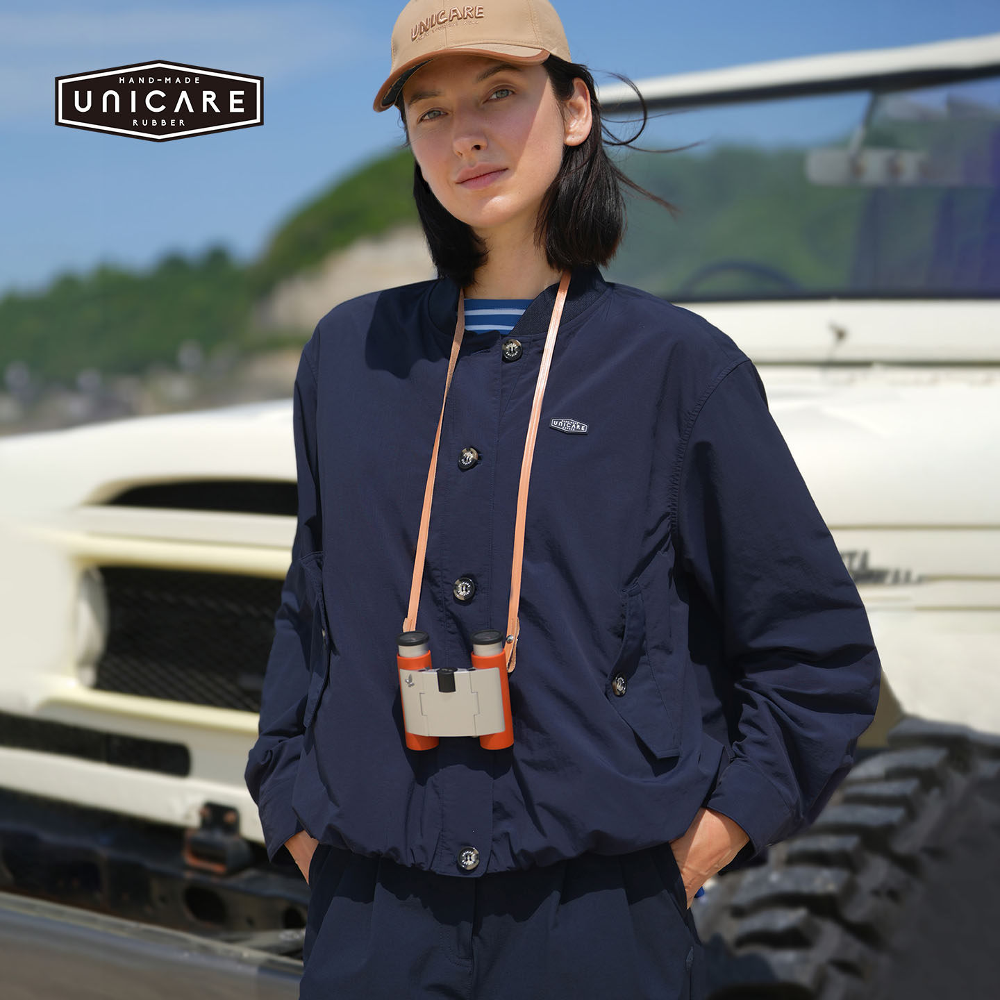 UNICARE 夹克外套女春季新款棒球运动休闲服宽松户外开衫纽扣2026