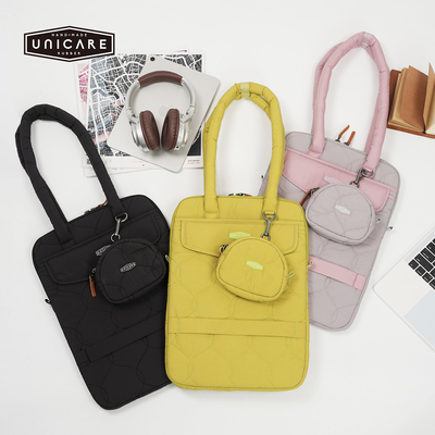 UNICARE新款笔记本手提电脑包便携复古大容量男时尚女公文包2026