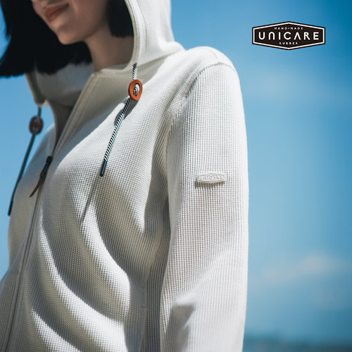 UNICARE新款户外运动休闲卫衣女宽松连帽开衫拉链外套上衣2026