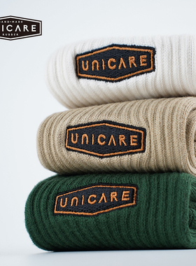 UNICARE户外运动棉袜男女 健身训练马拉松跑步袜子 3双组合装