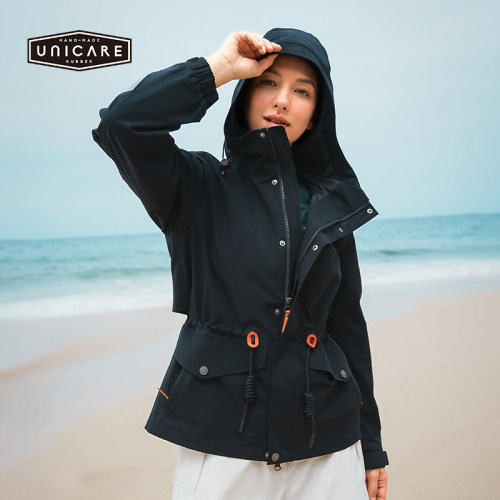 UNICARE三合一冲锋衣式风衣外套女防风透汽 户外徒步登山服2026