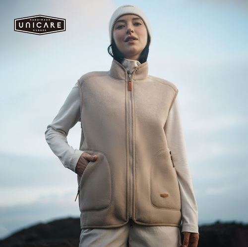 UNICARE秋冬御寒抓绒马甲潮 高端保暖背心 摇粒绒双面穿外套2024