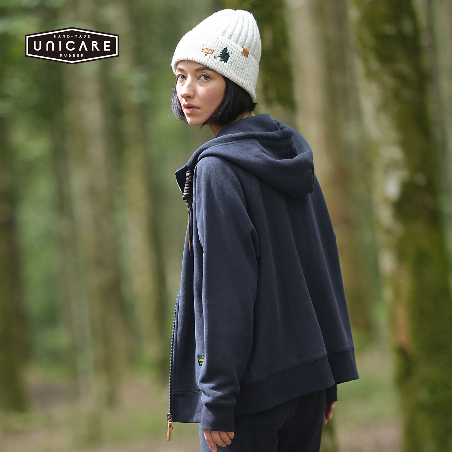 UNICARE户外运动通勤徒步休闲 男女连帽开衫卫衣针织外套2026秋冬
