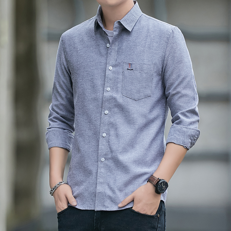 春季新款气质时尚男衬衫