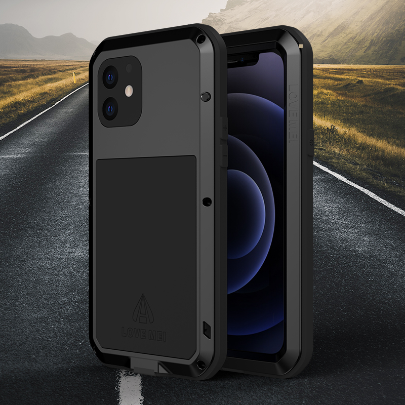 LoveMei适用苹果12mini手机壳全包金属iPhone12迷你保护壳防摔潮