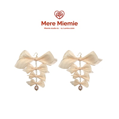 Mere Miemie流光绸缎设计师款花朵梦耳环-天然巴洛克