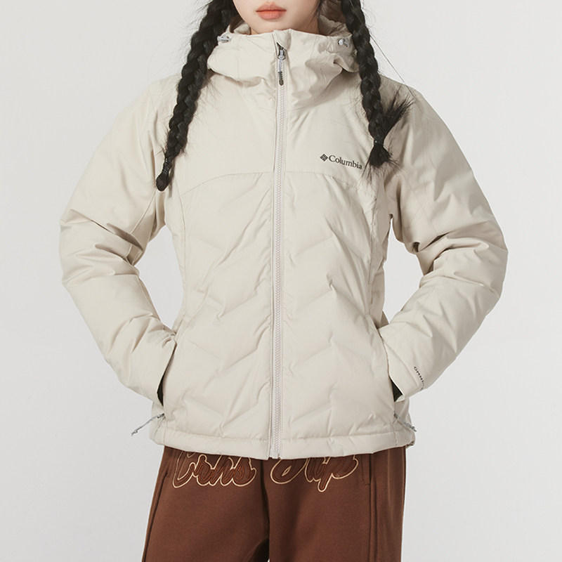 哥伦比亚羽绒服女金点热能外套
