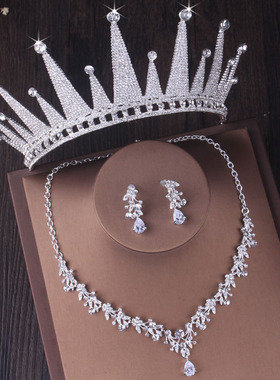 新娘婚礼白色项链耳环