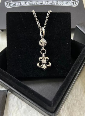 2025做旧泰银毛衣链小众潮男女情侣项链船锚珍珠链吊坠泰银首饰品