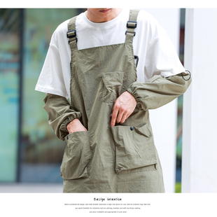日式防泼水印字定制围裙餐饮宠物咖啡厅画画酒店理发师工作服男女