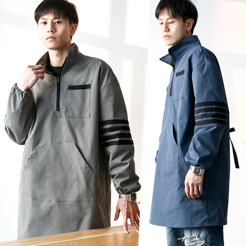 韩版时尚防水长袖罩衣免费印字