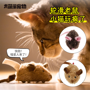 GiGwi贵为智能逗猫玩具电动自动滑轮老鼠自嗨解闷 大菠萝宠物