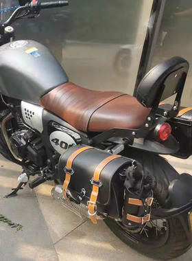 适用赛RA2 RE3边包 RE401摩托车侧边箱 支架防水帆布包改装件