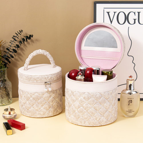 厂家直销轻奢手提水桶包大容量化妆箱收纳盒伴手礼结婚便携家用