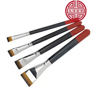 短毛尼龙刷漆艺专用 漆器大漆材料推光漆尼龙刷抑制刷痕 总长10cm