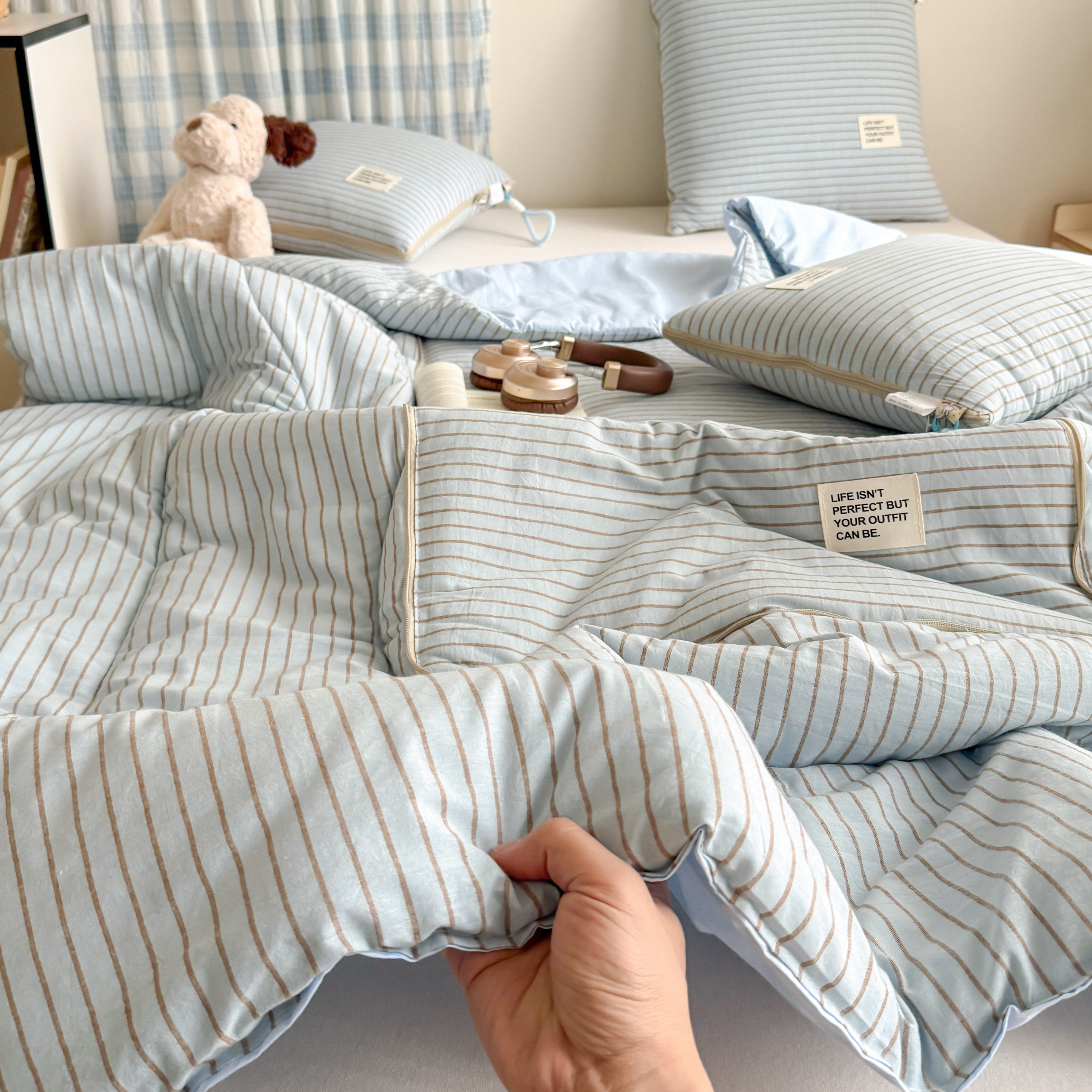 多功能全棉简约抱枕被子两用办公室午睡二合一汽车靠垫空调纯棉被