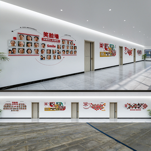 社区风采文化墙源文件/照片文化墙素材/克己奉公爱岗敬业