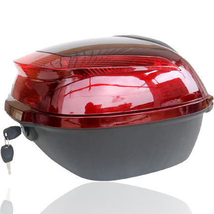 摩托车尾箱后备箱 电动车尾箱 带底板 改良材质 工具箱