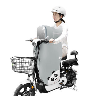 分体亲子儿童电动车挡风被冬季厚薄款开叉适用九号小牛爱玛防风罩