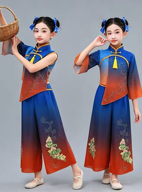 儿童古典舞算盘珠算口诀演出服