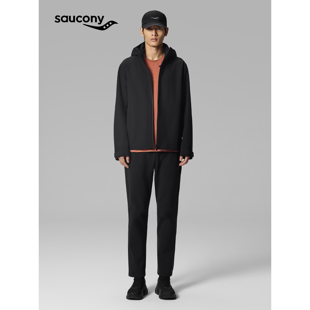 Saucony索康尼男子修身挺阔防水防寒保暖连帽梭织外套