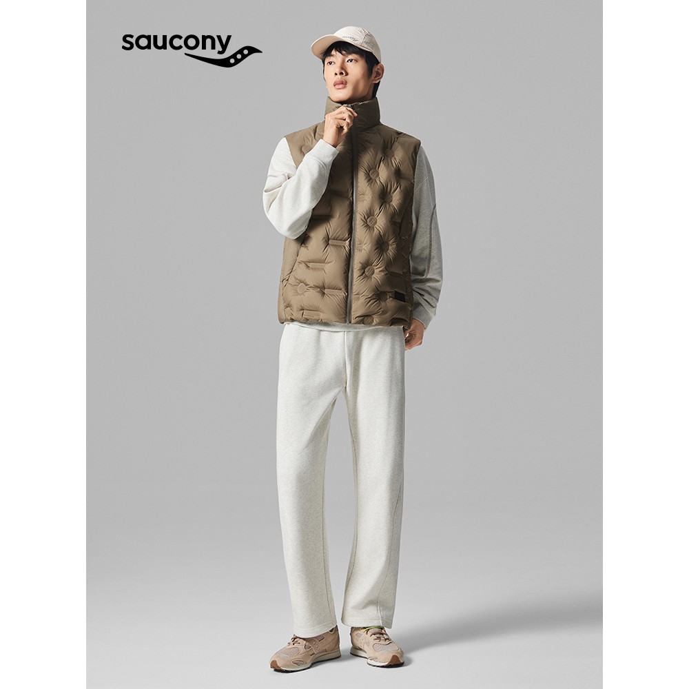 Saucony索康尼男女都市生活防风保暖时尚百搭宽松羽绒马甲