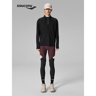 Saucony索康尼亲肤保暖高弹易打理包容性强运动休闲紧身长裤