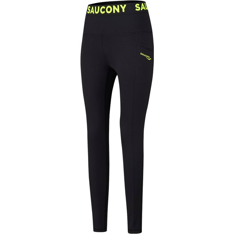 Saucony索康尼女子竞速跑步弹力舒适高腰紧身长裤