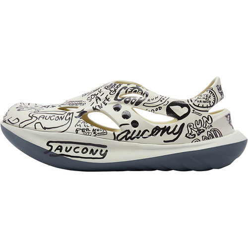 Saucony索康尼CRADLE YAT情侣款低帮一脚蹬大头潮流洞洞鞋凉拖鞋