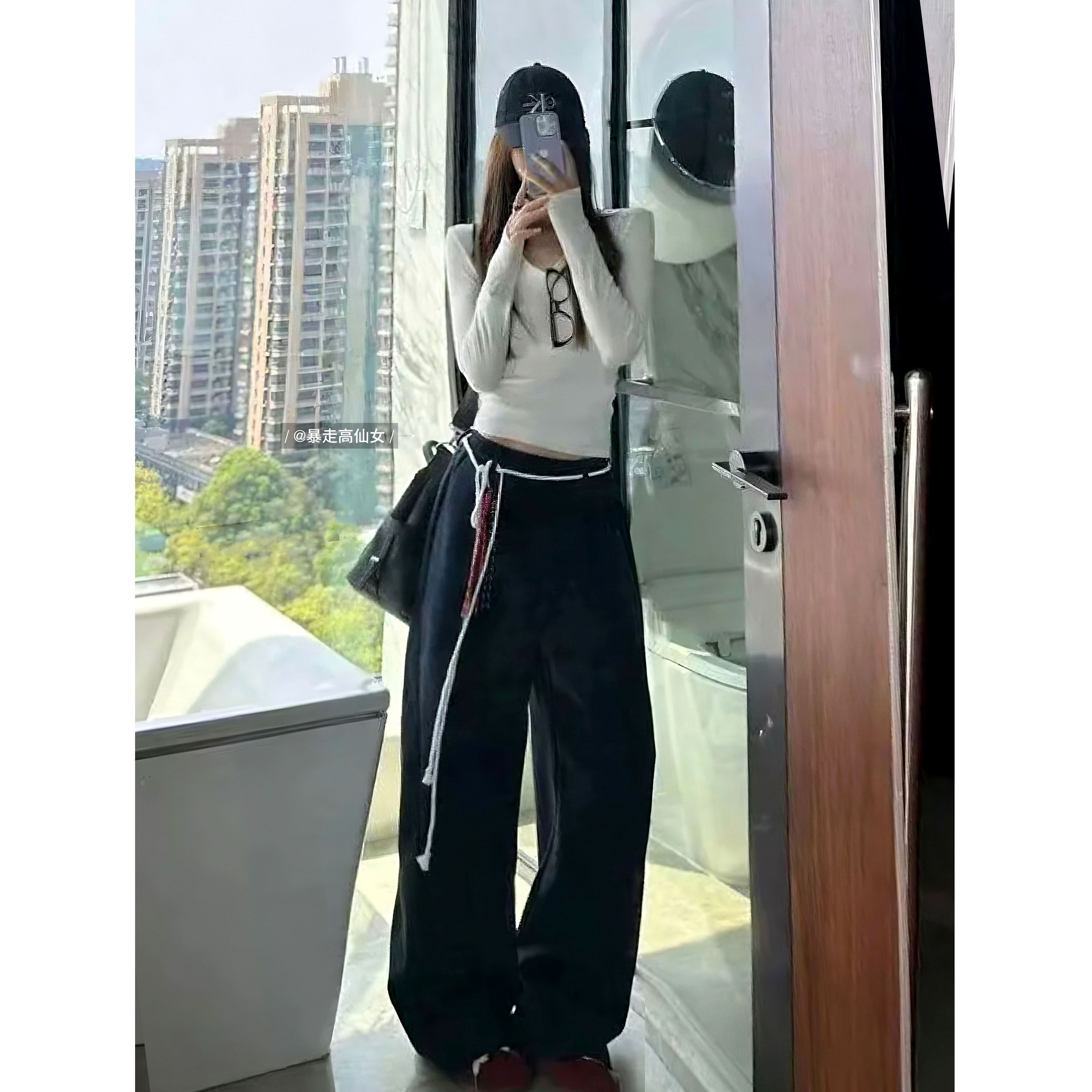 175高个子加长版180休闲裤女松紧腰抽绳阔腿裤早秋裤子拖地裤长裤,女装/女士精品,休闲裤,淘宝优惠券,粉丝福利购,淘宝优惠卷