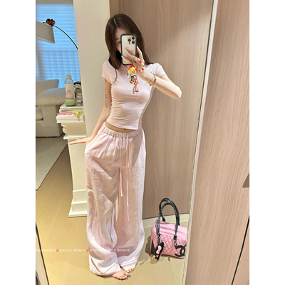 垂坠感收腰山本裤高个子女生加长