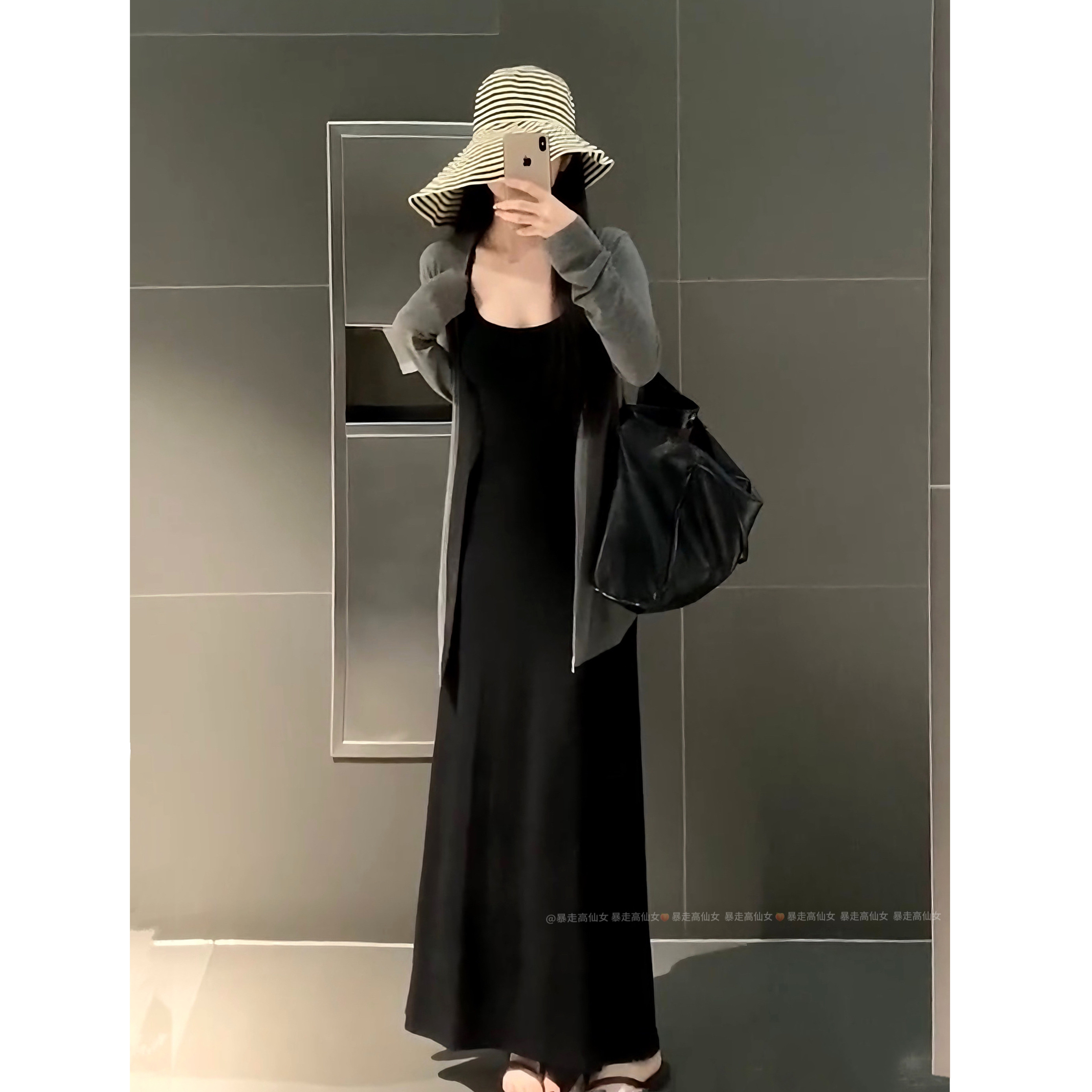 纯欲辣妹吊带裙175高个子加长180图片