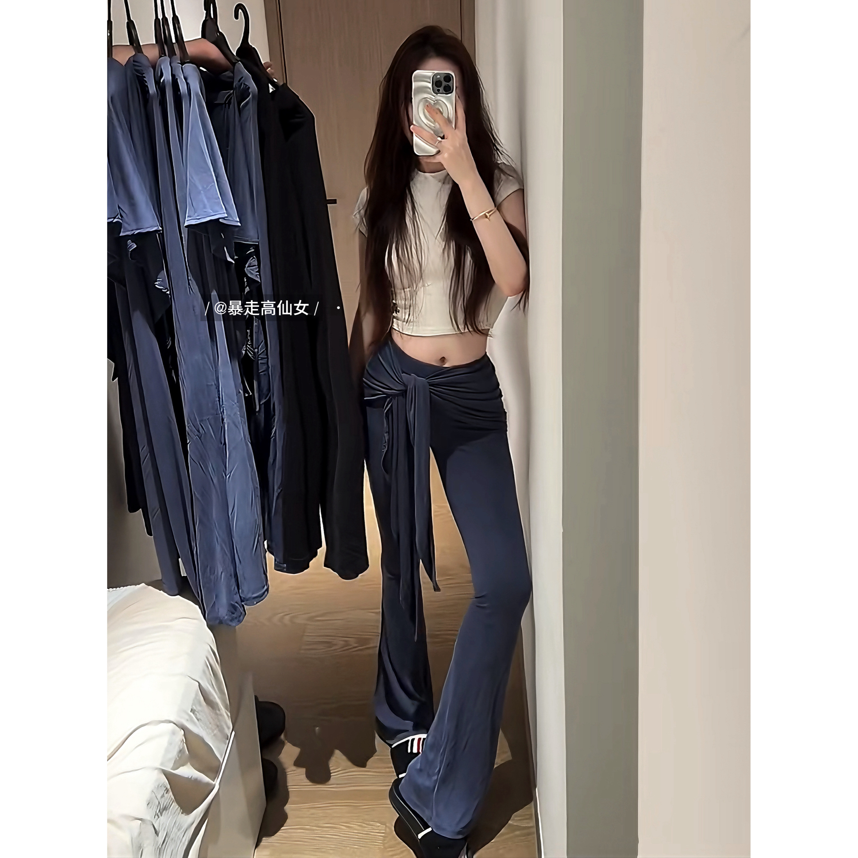 暴走高仙女露思同款高个子加长假两件系带微辣裤175显瘦2025夏季