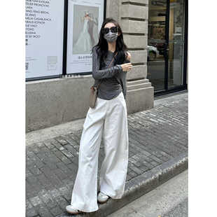 加长180直筒裤 暴走高仙女175高个子白色阔腿牛仔裤 女宽松2026夏季