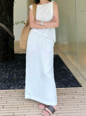 暴走高仙女175高个子加长180棉麻半身裙女2026春新高腰显瘦长裙子