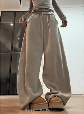 暴走高仙女175高个子加长180冬季加绒加厚直筒裤休闲阔腿拖地长裤