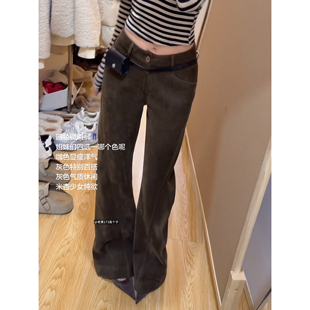 新款 现货 复古高腰喇叭裤 女2026春季 175高个子宽松显瘦直筒休闲裤