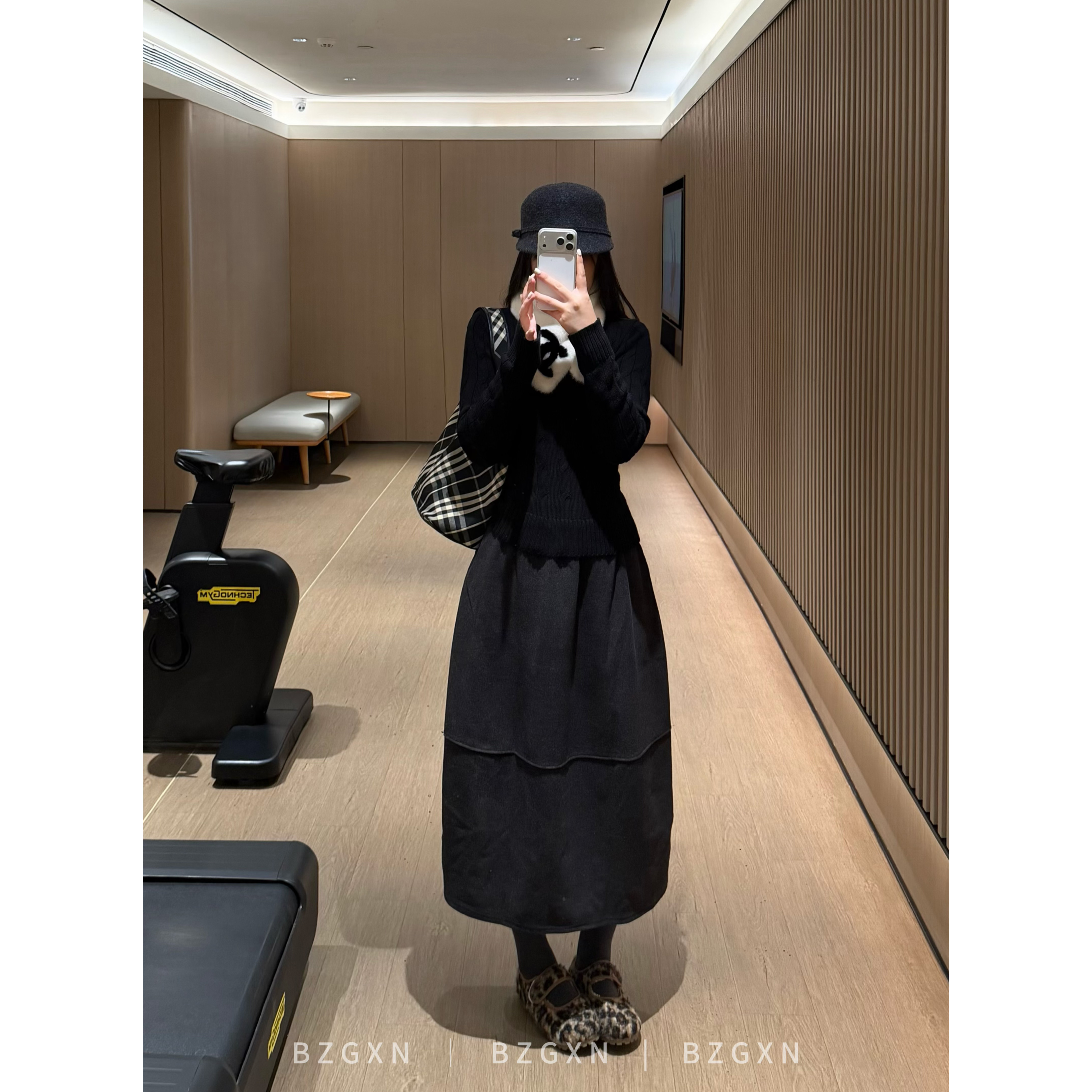 高个子加长毛呢蓬蓬半身裙女秋冬花苞裙高腰显瘦垂感百搭a字裙子