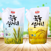 1200ml补充装 韩国进口爱敬谷物洗洁精家用果蔬餐具清洁剂瓶装 袋装