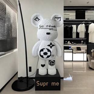 2025年巨大潮牌暴力熊益智颗粒体积木玩具摆件儿童男女孩生日礼物