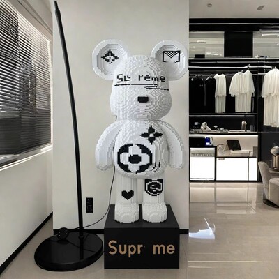 2025年巨大潮牌暴力熊益智颗粒体积木玩具摆件儿童男女孩生日礼物