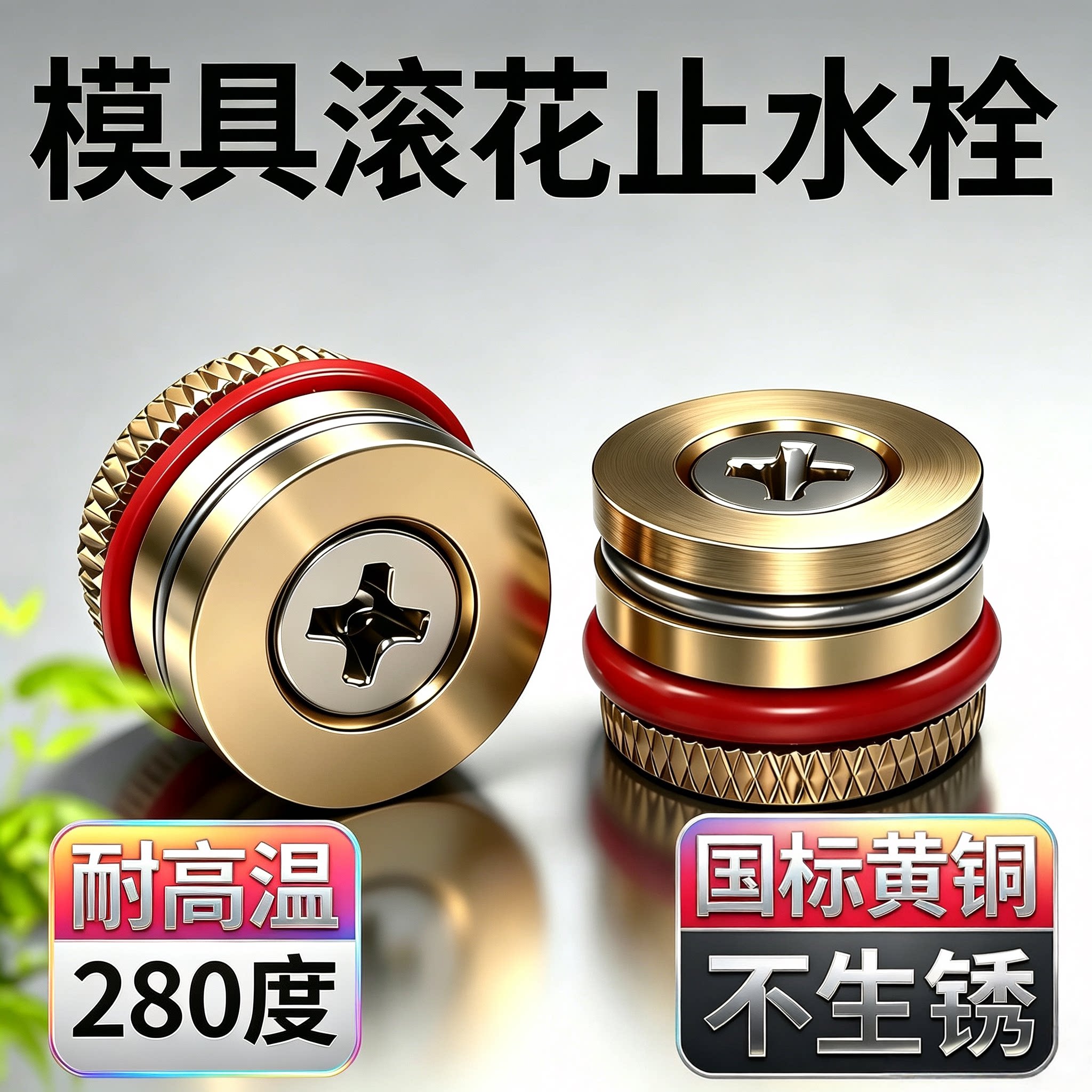 模具止水栓铜堵头水柱塞水路孔塞耐高温硅胶密封圈68101214162030