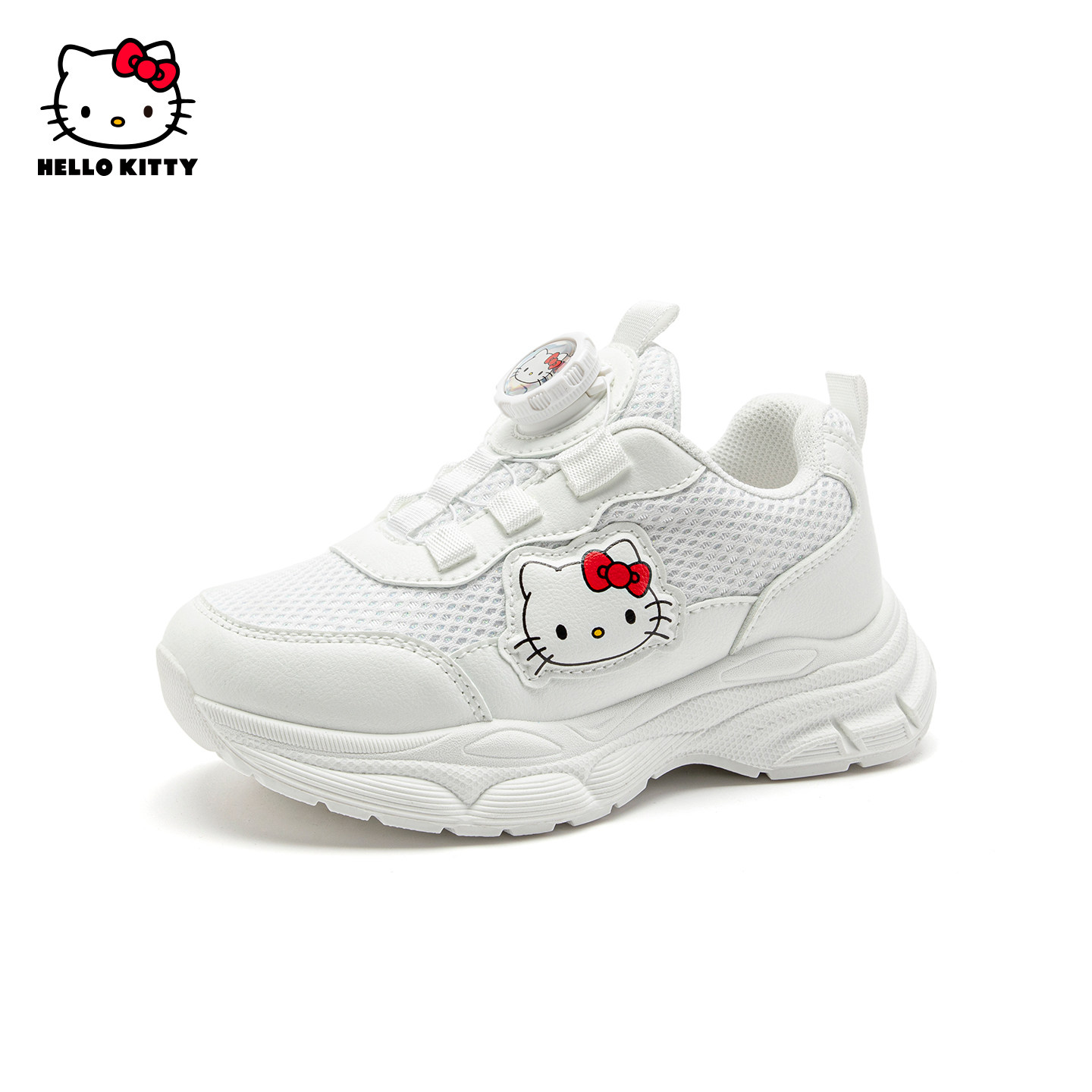 凯蒂猫女童运动鞋美乐蒂大耳狗春秋季学生透气网面儿童休闲小白鞋
