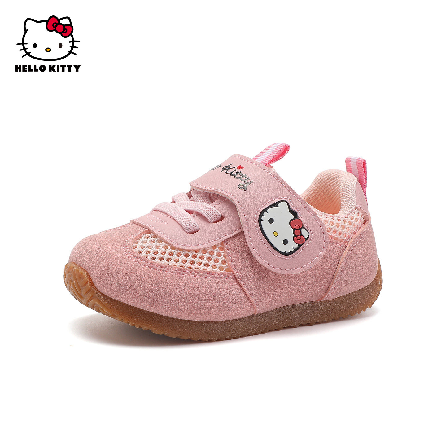 凯蒂猫女童运动鞋春夏季新款镂空透气网面儿童休闲鞋子幼儿园轻便