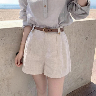 松弛感 没班味儿 100亚麻时髦又老钱百搭短裤 Chill亚麻短裤